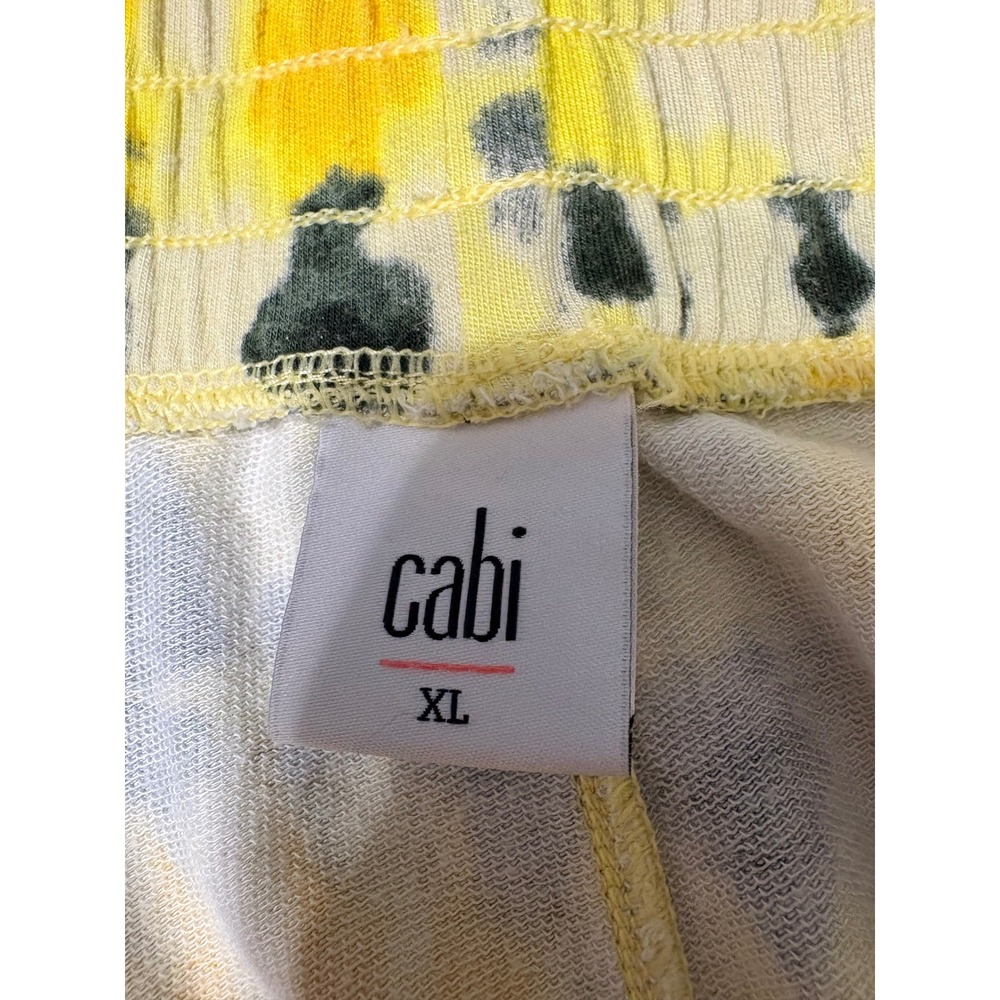 Cabi Atomic Lounger Set Yellow Black Tie Dye Top L Pants XL 2 Piece Lounge Set - Picture 11 of 16